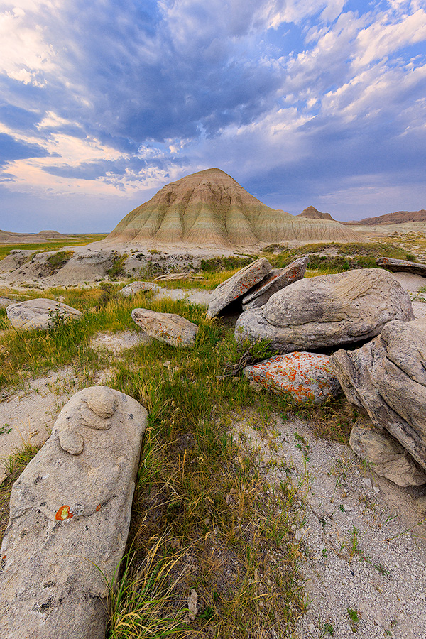 Scenic landscape photograph of the  rocky landscape at Toadstool Geologic Park in western Nebraska. - Nebraska Photography