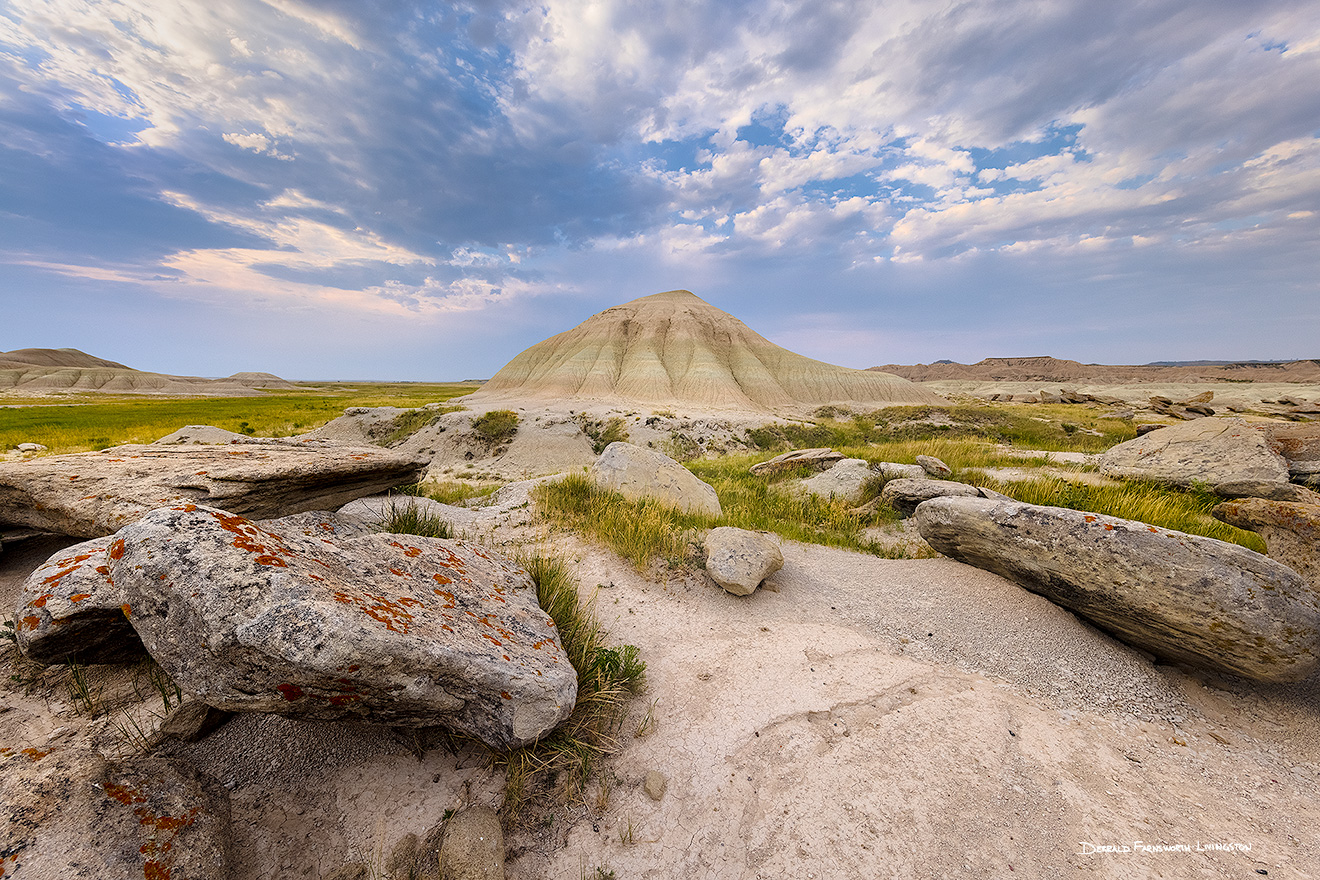 A scenic landscape photograph of Toadstool Geologic Park in western Nebraska in the late afternoon. - Nebraska Picture