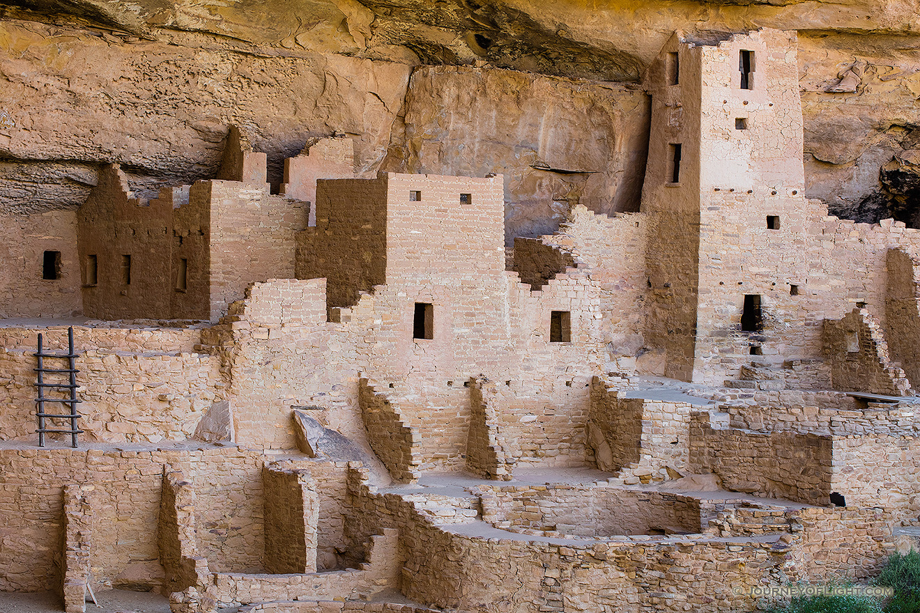 The well preserved Cliff Palace at Mesa Verde National Park stands as a reminder of how the Native American ancestors lived and worked hundreds of years ago. - Colorado Picture